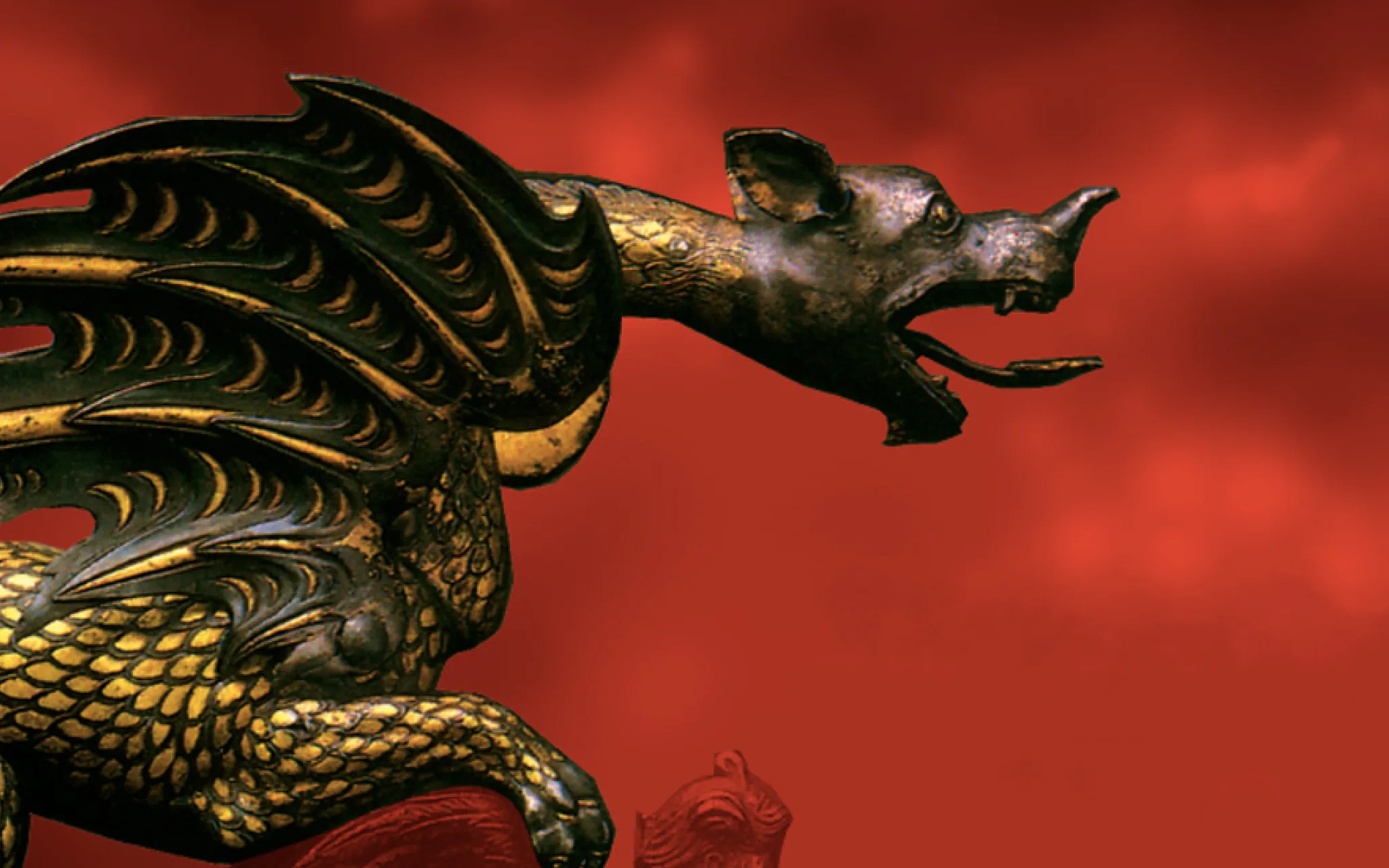 Statuette de dragon.