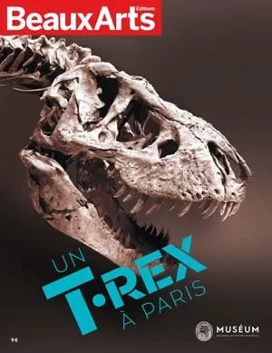 Couverture de l'ouvrage "Un T. rex à Paris" montrant le crâne du dinosaure.