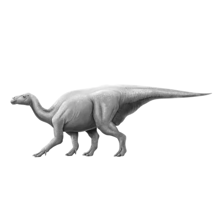 Illustration d'un iguanodon bernissartensis